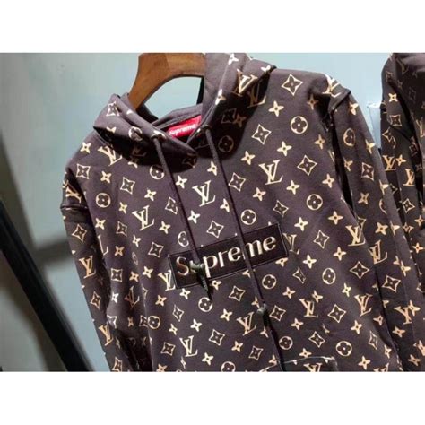 brown supreme louis vuitton hoodie for sale|louis vuitton supreme hoodie cheap.